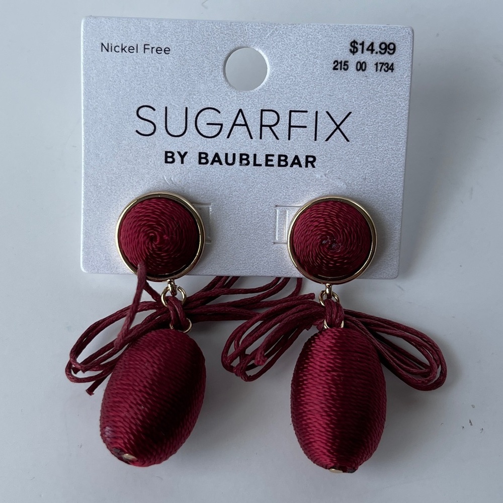Sugarfix by Baublebar String Bow Stud Earrings Red